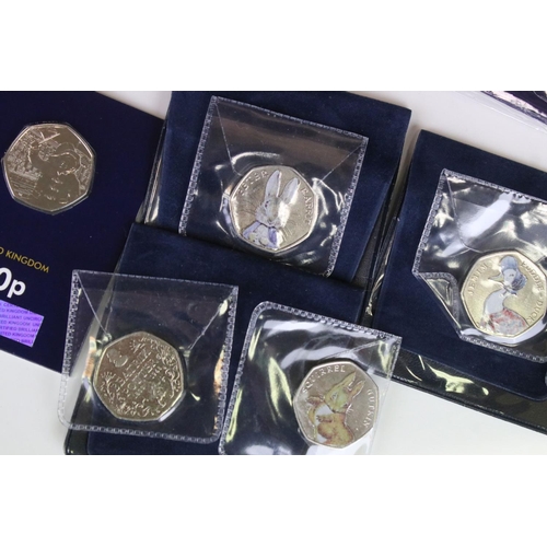 205 - A large collection of British collectable 50p coins to include a good selection of Beatrix Potter ex... 