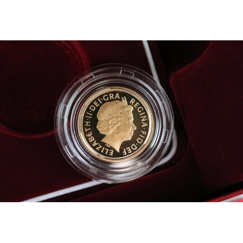 110 - A British Queen Elizabeth II 2002 United Kingdom gold proof half sovereign coin, complete with COA, ... 