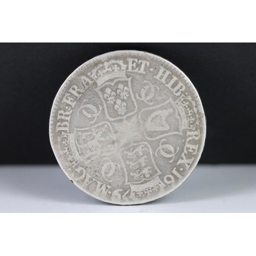 40 - A British King Charles II 1679 Silver Full Crown Coin.