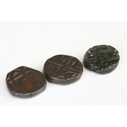 60 - A Group Of Three Ancient Bronze Coin.