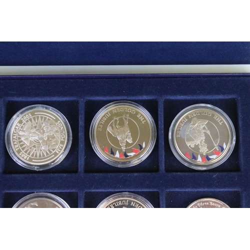 89 - A collection of commemorative coins to include the Solomon Islands, Gibraltar and Isle of Man exampl... 