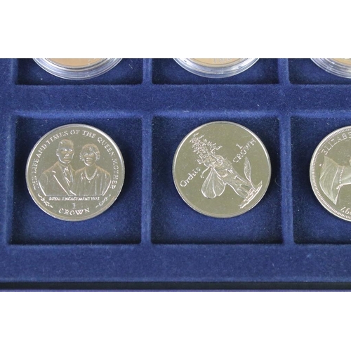 89 - A collection of commemorative coins to include the Solomon Islands, Gibraltar and Isle of Man exampl... 