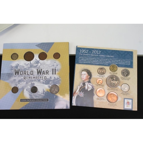 96 - A collection of Uncirculated collectors coin packs to include Royal Mint examples together with a co... 