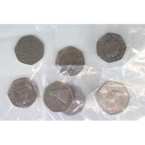 98 - A large collection of British circulated 50p coins to include Olympics, Paddington and many other ex... 