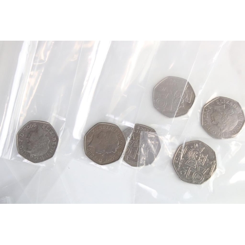 98 - A large collection of British circulated 50p coins to include Olympics, Paddington and many other ex... 