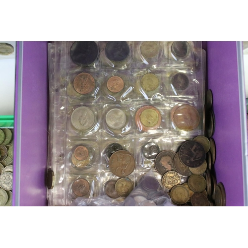 125 - A collection of mainly British pre decimal coins to include King George III Cartwheel and some silve... 