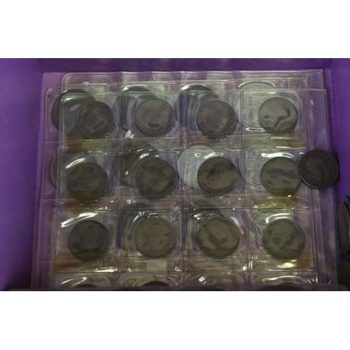 125 - A collection of mainly British pre decimal coins to include King George III Cartwheel and some silve... 