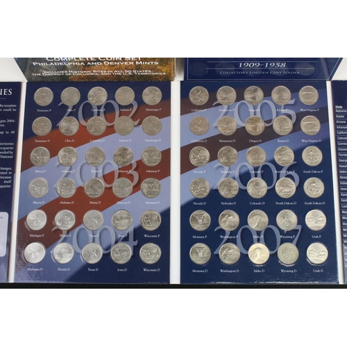 17 - A Collection Of United States Of America Lincoln Cents, State Quarters And National Park Quarters Al... 