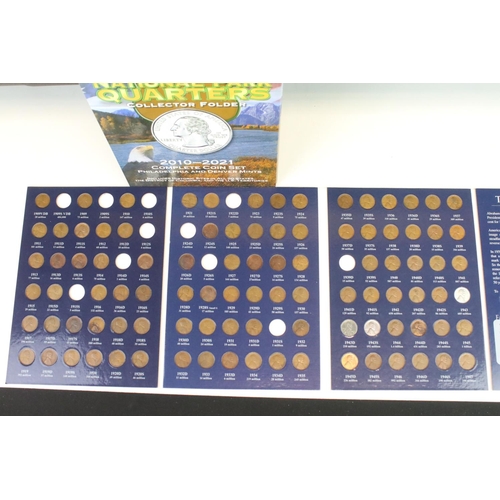 17 - A Collection Of United States Of America Lincoln Cents, State Quarters And National Park Quarters Al... 