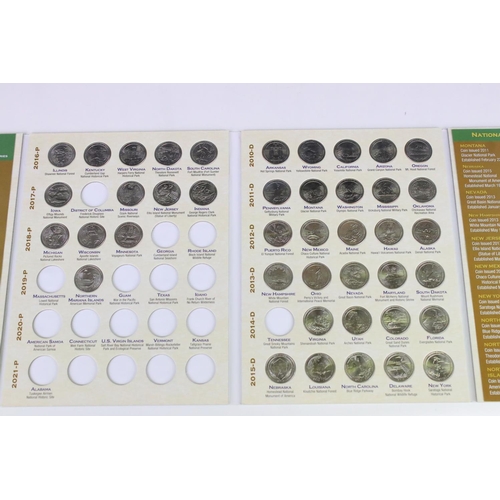 17 - A Collection Of United States Of America Lincoln Cents, State Quarters And National Park Quarters Al... 