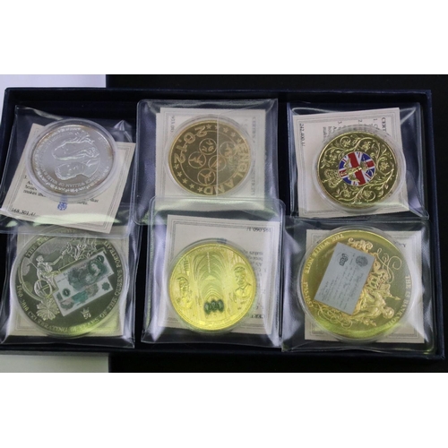 170 - A large collection of uncirculated proof like encapsulated collectors coins to include gold and silv... 