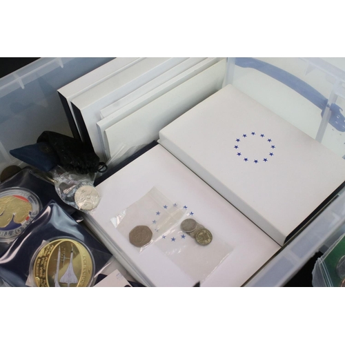 170 - A large collection of uncirculated proof like encapsulated collectors coins to include gold and silv... 