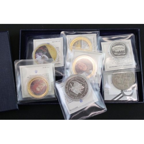 170 - A large collection of uncirculated proof like encapsulated collectors coins to include gold and silv... 