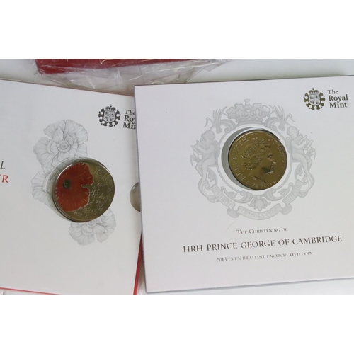 172 - A collection of Royal Mint uncirculated coin sets to include the 2013 2 x £1 coin set, 2012 Olympic ... 