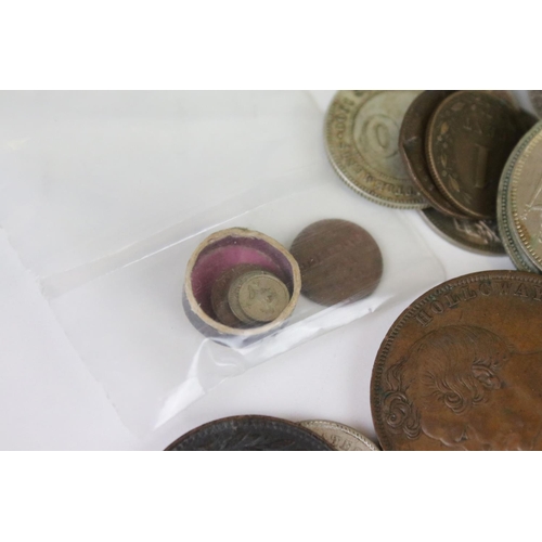 181 - A large collection of British pre decimal and World coins to include many silver examples to include... 