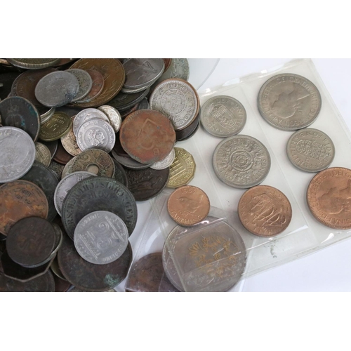 181 - A large collection of British pre decimal and World coins to include many silver examples to include... 