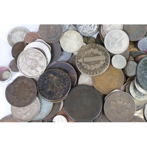 181 - A large collection of British pre decimal and World coins to include many silver examples to include... 