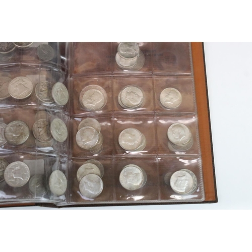 183 - A collection of United States of America coins contained within an album to include many silver and ... 