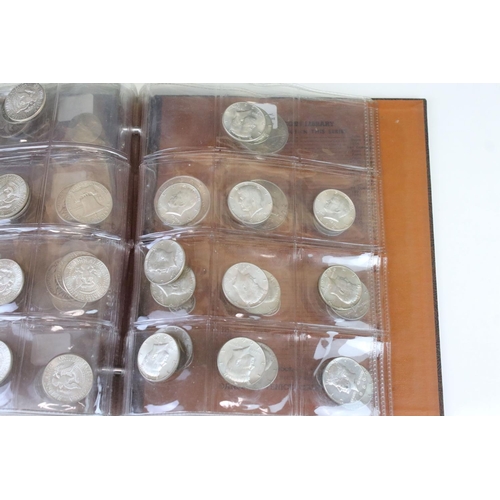 183 - A collection of United States of America coins contained within an album to include many silver and ... 