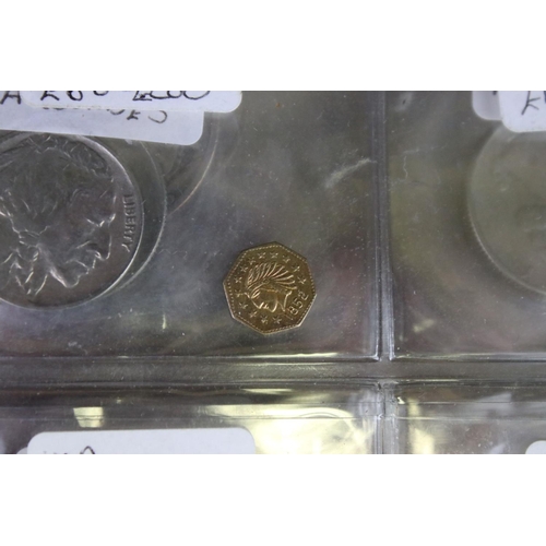 183 - A collection of United States of America coins contained within an album to include many silver and ... 