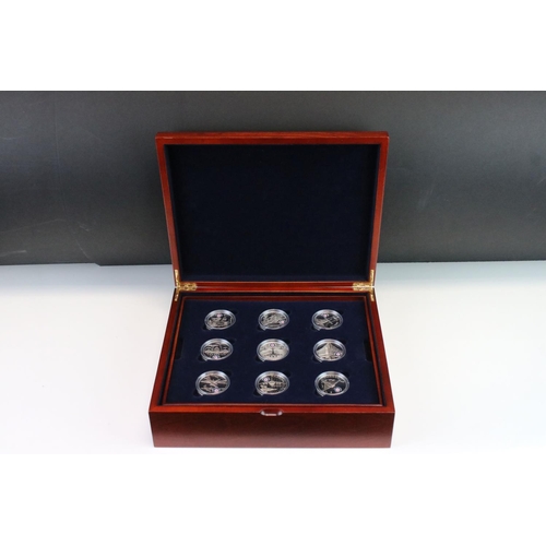 22 - A Royal Mint The History Of The RAF Silver Proof Crown Collection, Eighteen Coins Encapsulated Withi... 