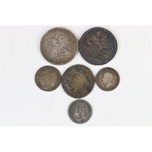 5 - A Small Collection Of British Early Milled Silver Coins To Include King George III, King George IIII... 