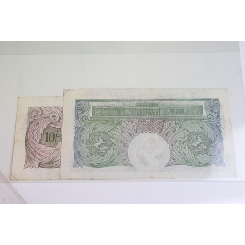 54 - A Collection Of Thirteen Circulated And Uncirculated British Bank Of England Banknotes To Include On... 