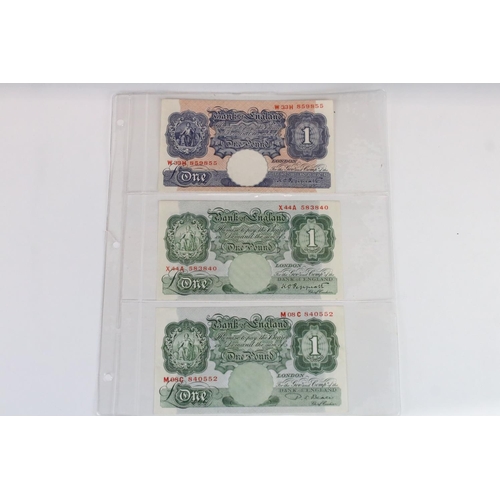 54 - A Collection Of Thirteen Circulated And Uncirculated British Bank Of England Banknotes To Include On... 