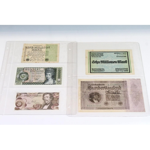 56 - A Collection Of Circulated And Uncirculated World Banknotes To Include Russia, Hong Kong, Malaysia, ... 