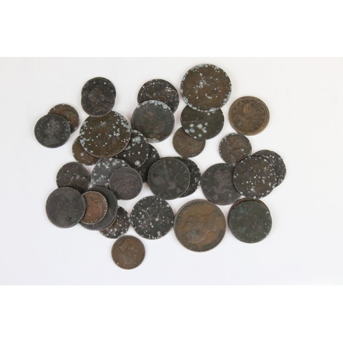 59 - A Collection Of British 18th And 19th Century Copper Coins To Include King George II And King George... 