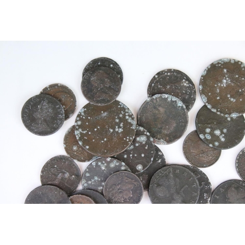 59 - A Collection Of British 18th And 19th Century Copper Coins To Include King George II And King George... 