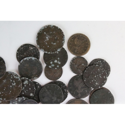 59 - A Collection Of British 18th And 19th Century Copper Coins To Include King George II And King George... 