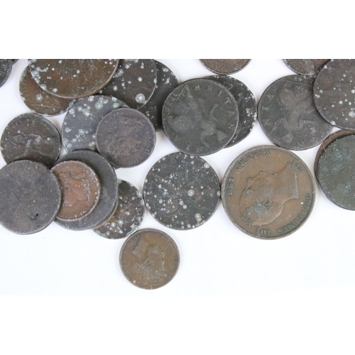 59 - A Collection Of British 18th And 19th Century Copper Coins To Include King George II And King George... 