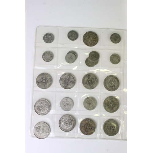 62 - A Collection Of British Pre Decimal Silver Sixpences, Shillings And Florins.