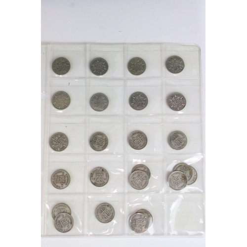 62 - A Collection Of British Pre Decimal Silver Sixpences, Shillings And Florins.