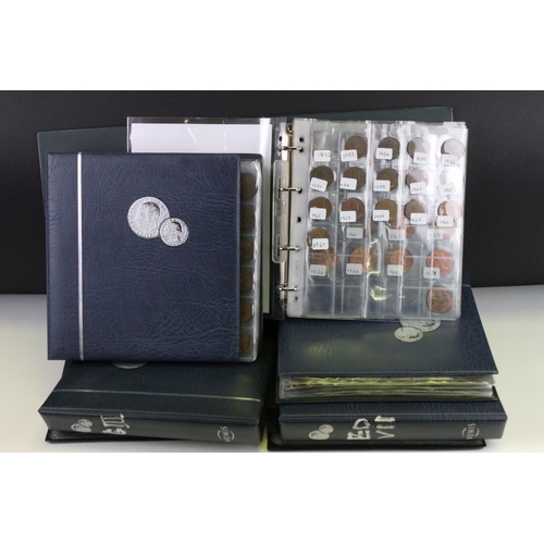 64 - A Large Collection Of Mainly British Pre Decimal Coins Contained Within Seven Collectors Albums To I... 