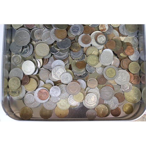 66 - A Small Collection Of Mainly World Coins And Banknotes Together With A Queen Victoria Medallion.