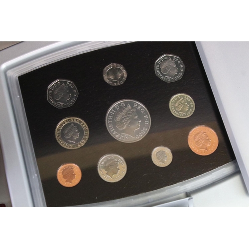 71 - A Collection Of Six Royal Mint Proof Coin Year Sets To Include 2000, 2001, 2002, 2003, 2004 And 2005