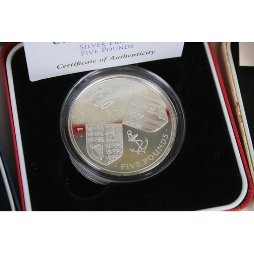 72 - A Collection Of Four Cased Silver Proof Coins To Include The 1986 Scotland Commonwealth Games £2 Coi... 