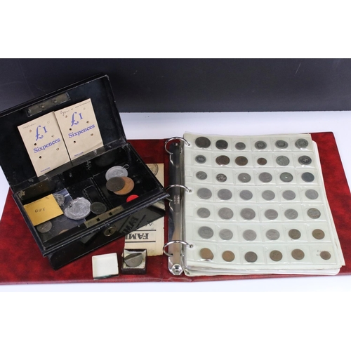 77 - A Collection Of British And World Coins Contained Within An Album To Include Silver Examples, Chines... 