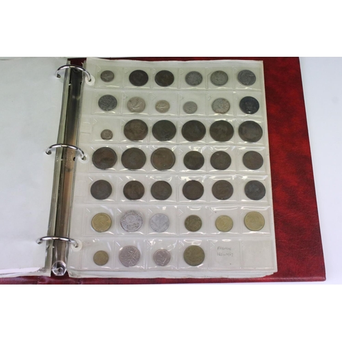 77 - A Collection Of British And World Coins Contained Within An Album To Include Silver Examples, Chines... 