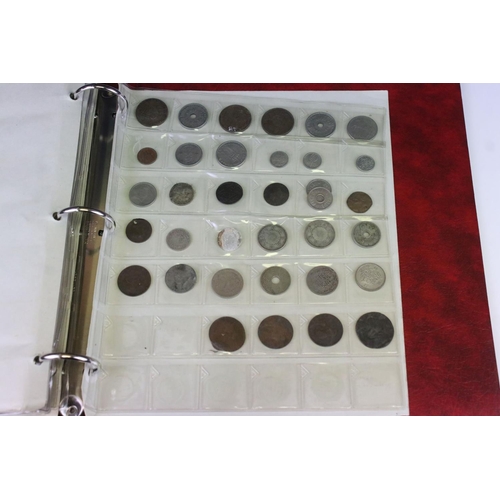 77 - A Collection Of British And World Coins Contained Within An Album To Include Silver Examples, Chines... 