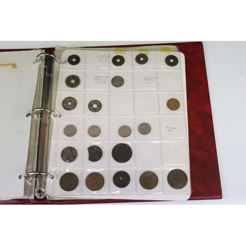 77 - A Collection Of British And World Coins Contained Within An Album To Include Silver Examples, Chines... 