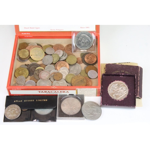 81 - A Small Collection Of British And World Coins To Include Commemorative And Pre Decimal Silver Exampl... 