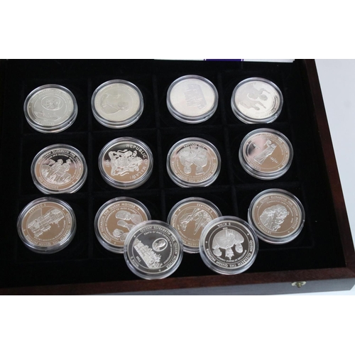 134 - A collection of twenty eight 1oz silver proof H.M. Queen Elizabeth The Queen Mother commemorative co... 