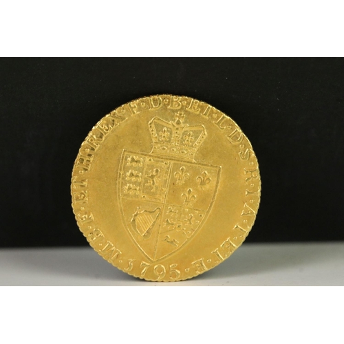 158 - A British King George III 1795 gold full guinea coin.