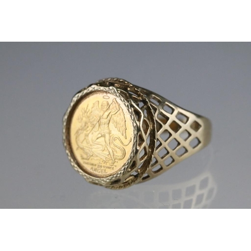 Angel hot sale coin ring