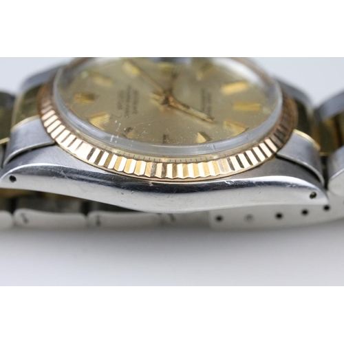 534 - Rolex Oyster Perpetual Datejust automatic wrist watch. The watch having a champagne dial with gilt b... 