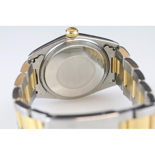 534 - Rolex Oyster Perpetual Datejust automatic wrist watch. The watch having a champagne dial with gilt b... 