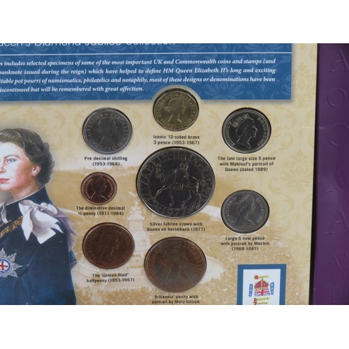 268 - A collection of United Kingdom Royal Mint coin sets to include the 2007 Diamond Wedding Crown, 2002 ... 